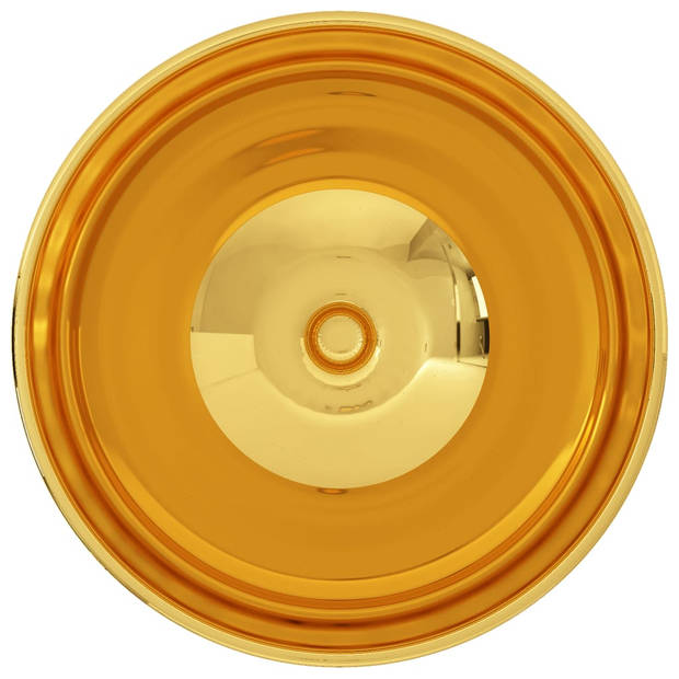 vidaXL Wastafel 32,5x14 cm keramiek goudkleurig