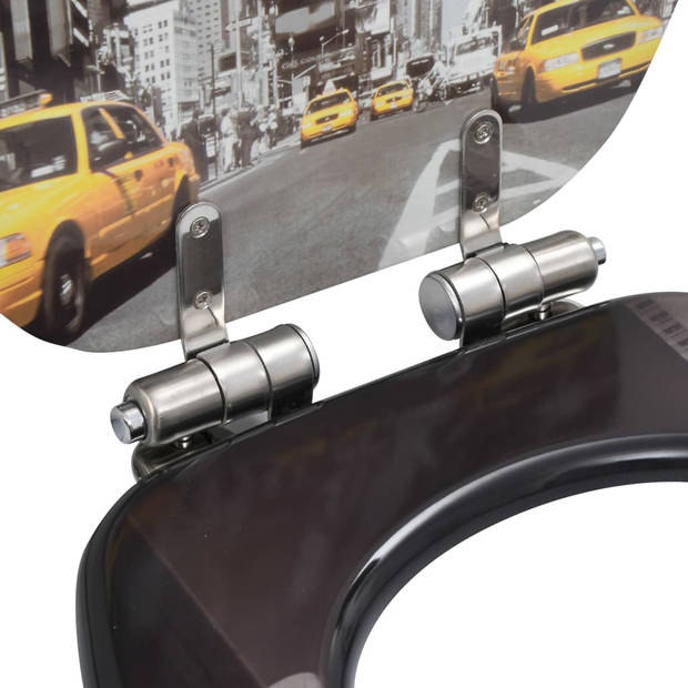 The Living Store Toiletbril New York - MDF - 42.5 x 35.8 cm - Soft-close - Verstelbare scharnieren