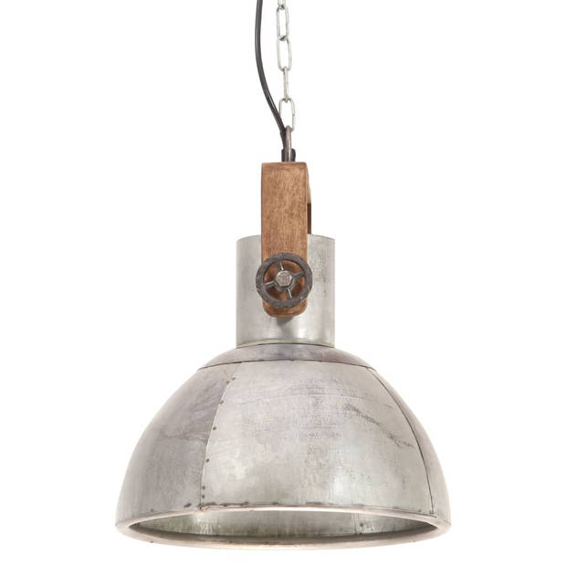 The Living Store Hanglamp Landelijk/Industrieel - 30 x 37 cm - Zilver/Bruin