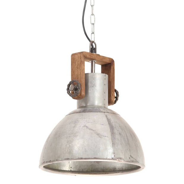 The Living Store Hanglamp Landelijk/Industrieel - 30 x 37 cm - Zilver/Bruin