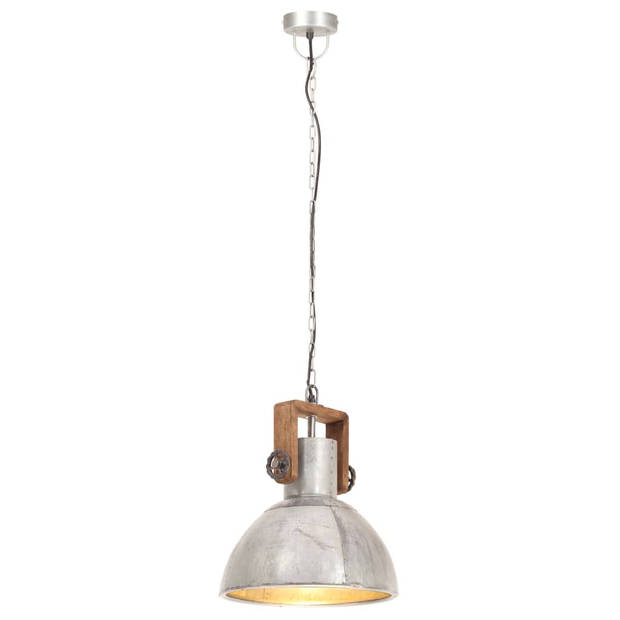 The Living Store Hanglamp Landelijk/Industrieel - 30 x 37 cm - Zilver/Bruin