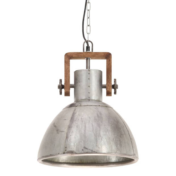 The Living Store Hanglamp Landelijk/Industrieel - 30 x 37 cm - Zilver/Bruin