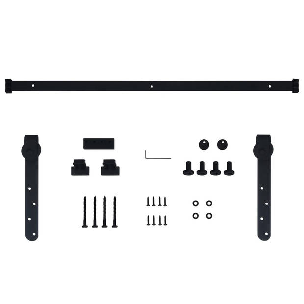 vidaXL Ophangset voor minischuifdeur 122 cm koolstofstaal