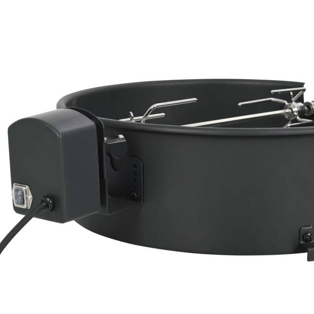 vidaXL BBQ rotisserie ring 47 cm zwart