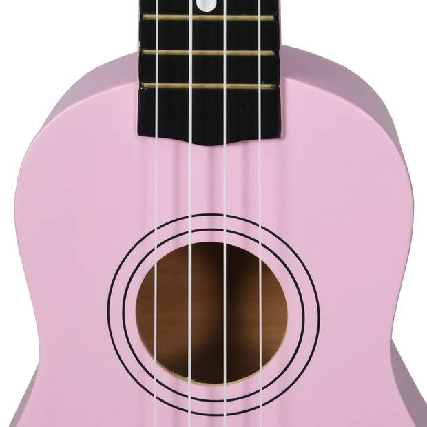 vidaXL Ukuleleset met tas voor kinderen sopraan 21'' roze