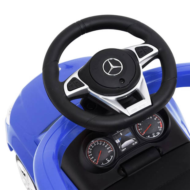 The Living Store Duw-loopauto Mercedes Benz - Blauw - Kunststof - 84x40x82cm - 25kg draagvermogen