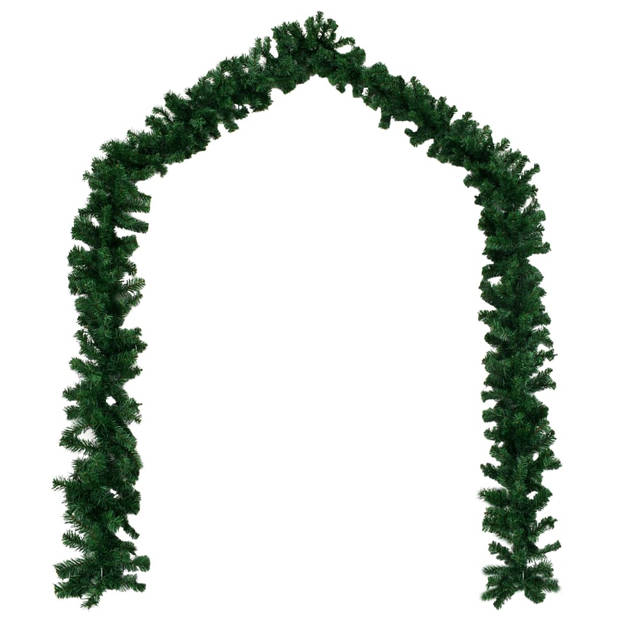 The Living Store Guirlande Kerstslinger - 4 x 270 cm - Groen PVC - Weerbestendig