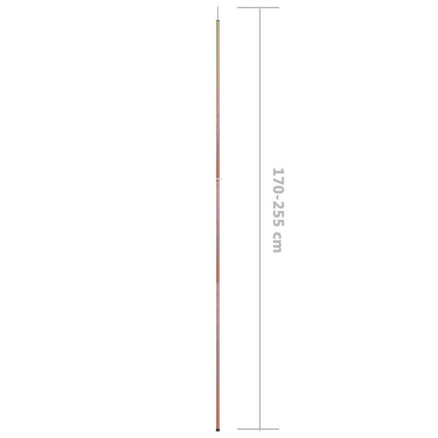 vidaXL Tentstok telescopisch 170-255 cm gegalvaniseerd staal