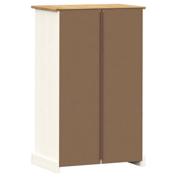 The Living Store VIGO Schoenenkast - 60 x 35 x 96 cm - Massief grenenhout - Wit