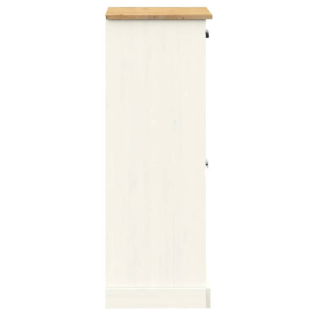 The Living Store VIGO Schoenenkast - 60 x 35 x 96 cm - Massief grenenhout - Wit