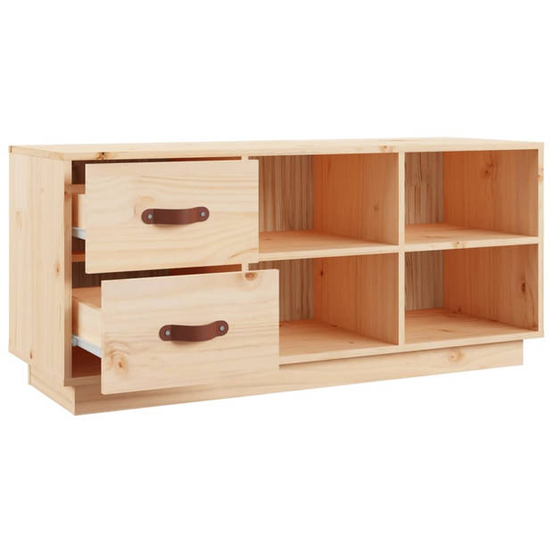 The Living Store Schoenenkast Massief Grenenhout - Gang - 100 x 34 x 45 cm