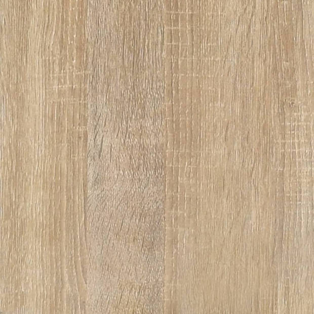 The Living Store Schoenenkast - Sonoma Eiken - 70 x 36 x 60 cm - Stevig bewerkt hout en metaal