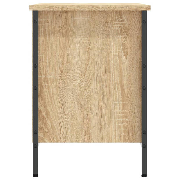 The Living Store Schoenenkast - Sonoma eiken - 69x35x50cm - Duurzaam hout - staal