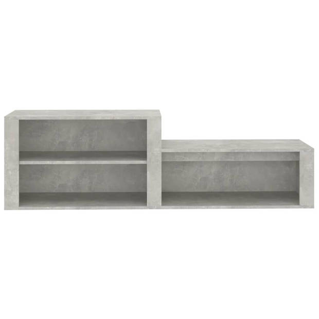 The Living Store Schoenenkast - Betongrijs - 150 x 35 x 45 cm - Stabiel materiaal