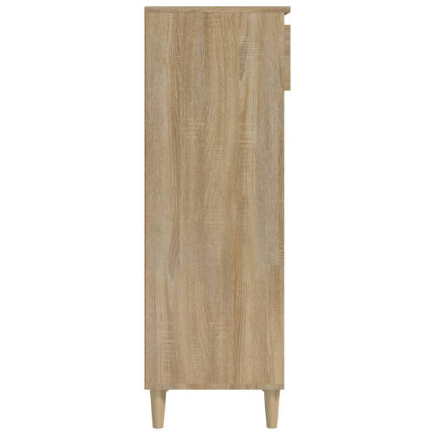 The Living Store Schoenenkast - Sonoma Eiken - 40 x 36 x 105 cm - Bewerkt hout en massief eucalyptushout