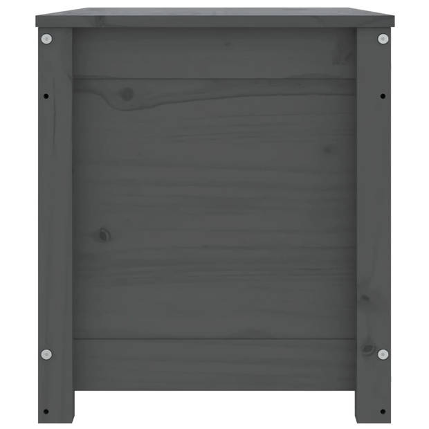 vidaXL Opbergbox grijs 80x40x45,5 cm massief grenenhout