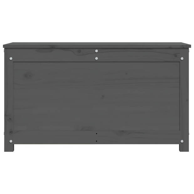 vidaXL Opbergbox grijs 80x40x45,5 cm massief grenenhout