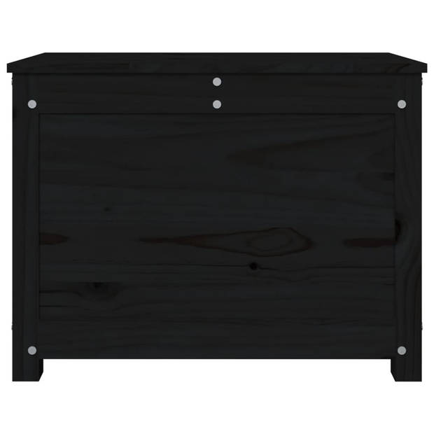 vidaXL Opbergbox zwart 60x32x45,5 cm massief grenenhout