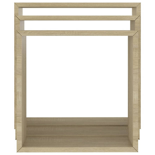 The Living Store Kubusschappen - Set van 3 - Sonoma Eiken - MDF - 30x10x30 cm - Onzichtbaar montagesysteem