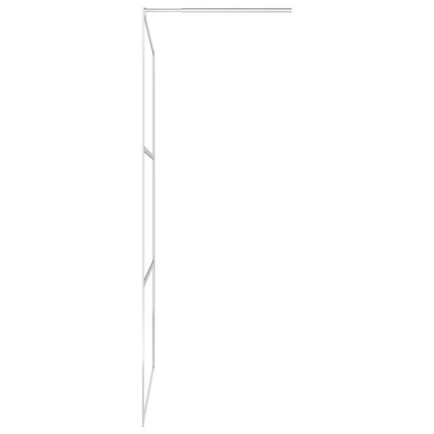 vidaXL Inloopdouchewand transparant 90x195 cm ESG-glas