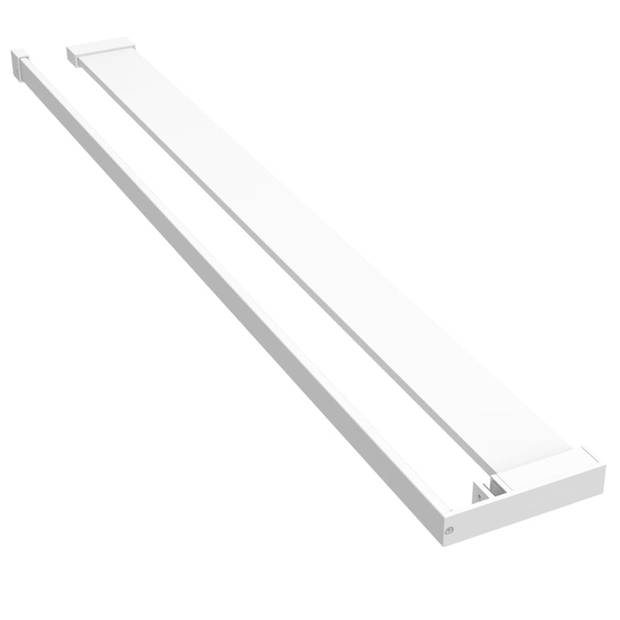 vidaXL Wandschap voor inloopdouchewand 90 cm aluminium wit