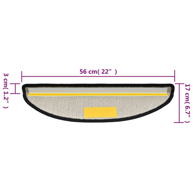 vidaXL Trapmatten 10 st 56x17x3 cm antracietkleurig