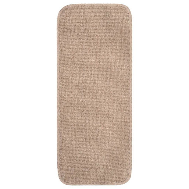 vidaXL Trapmatten 15 st anti-slip rechthoekig 60x25 cm beige