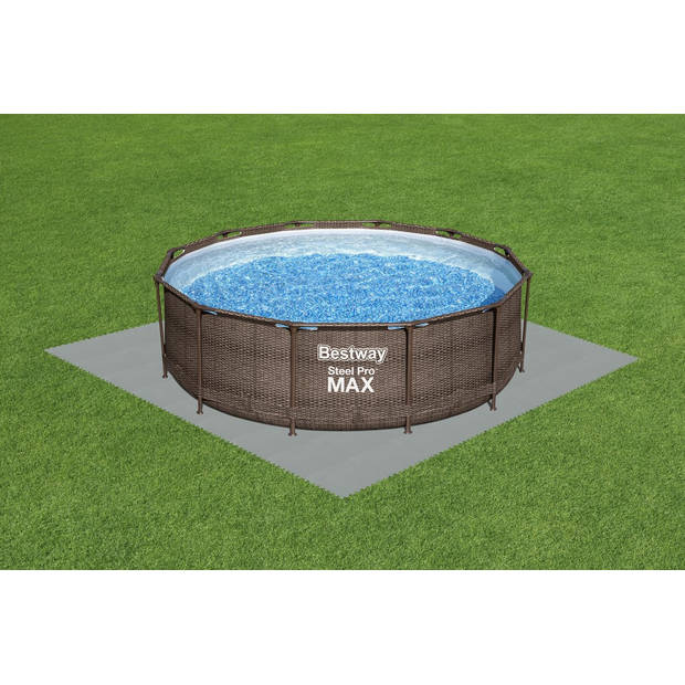 Pool Improve Zwembadbodembeschermer 8 st 50x50 cm zwart