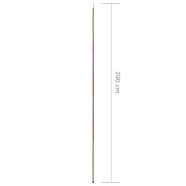 vidaXL Zonneschermpalen 2 st 200 cm gegalvaniseerd staal