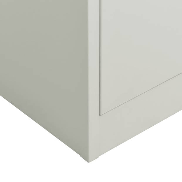 vidaXL Lockerkast 90x40x180 cm staal lichtgrijs