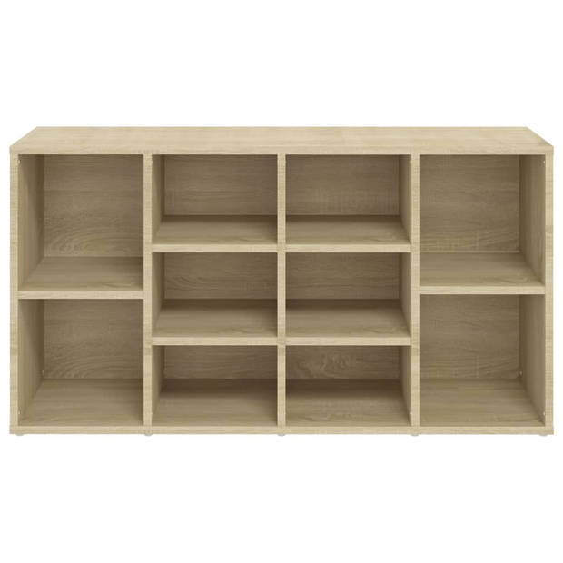 The Living Store Garderobebank Sonoma Eiken - 103 x 30 x 54.5 cm - Schoenenopberger