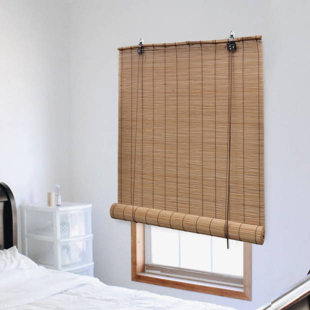 The Living Store Bamboe Rolgordijn - 150 x 160 cm - Privacy en lichtfilter - Neutrale kleur