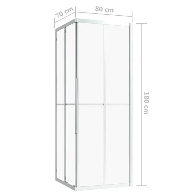 vidaXL Douchecabine 80x70x180 cm ESG