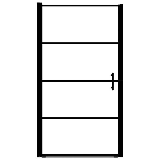 vidaXL Douchedeur 100x178 cm gehard glas zwart