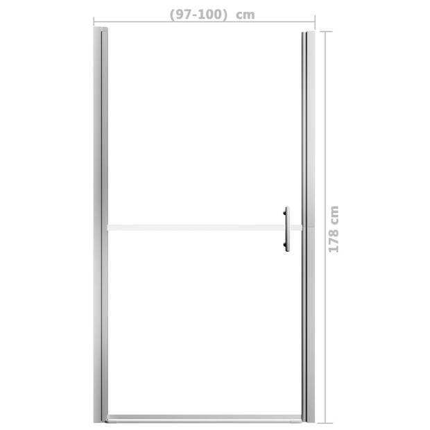 vidaXL Douchedeur mat 100x178 cm gehard glas