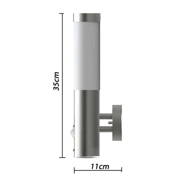 Buitenlamp RVS Savona met sensor (2 stuks)