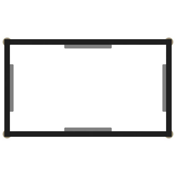 vidaXL Wandtafel 60x35x75 cm gehard glas transparant