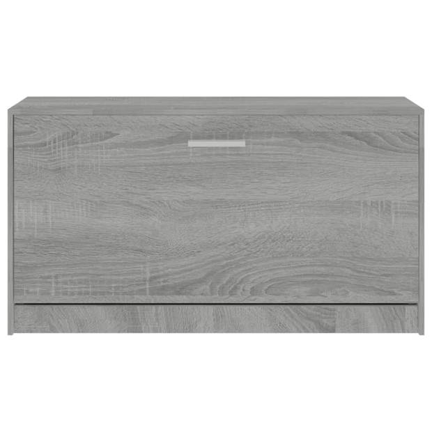 vidaXL Schoenenbank 80x24x45 cm bewerkt hout grijs sonoma eikenkleur