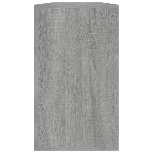 vidaXL Schoenenbank 80x24x45 cm bewerkt hout grijs sonoma eikenkleur