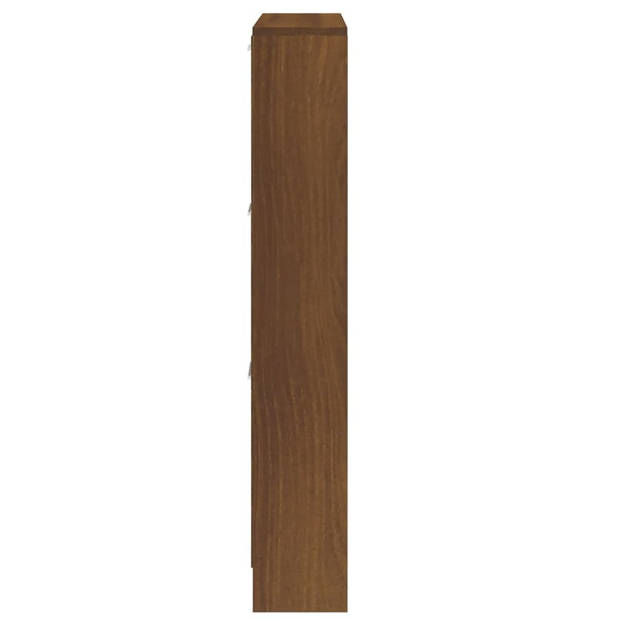 vidaXL Schoenenkast 59x17x108 cm bewerkt hout bruin eikenkleur