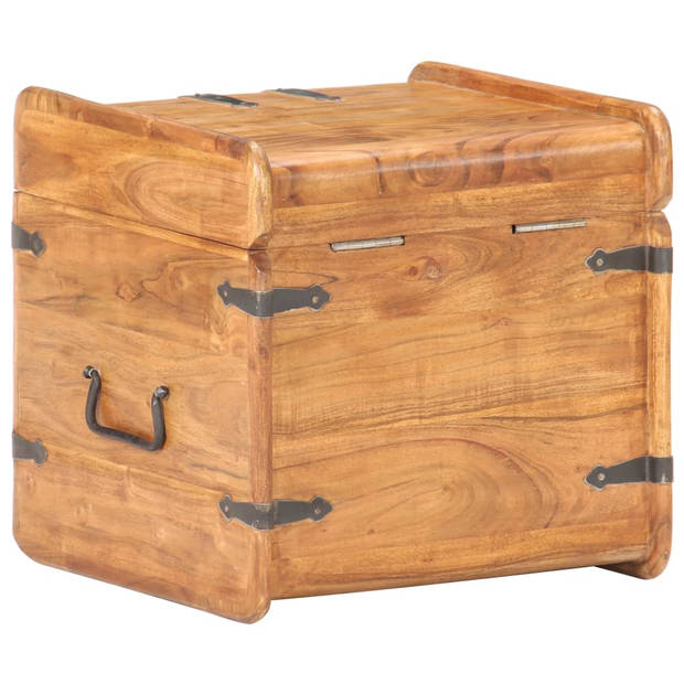 The Living Store Houten Kist - Opbergbox 40x40x40 cm - Massief Acaciahout