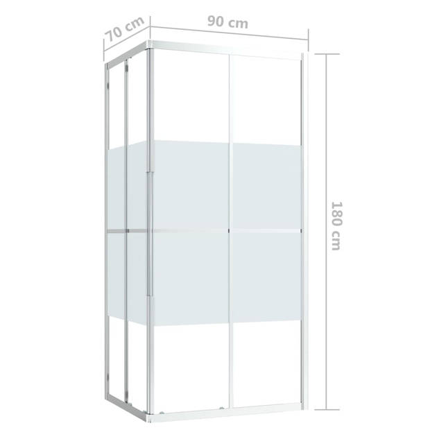 vidaXL Douchecabine 90x70x180 cm ESG