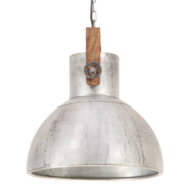 The Living Store Hanglamp Industrieel - 123 cm - Zilver en Bruin