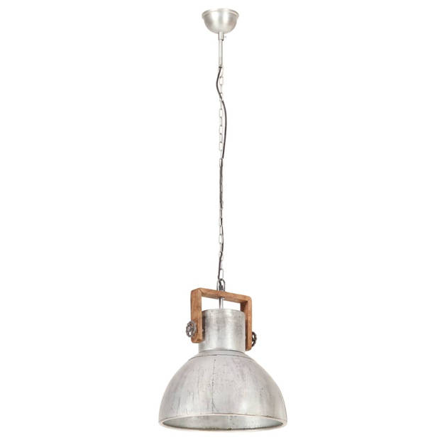 vidaXL Hanglamp industrieel rond 25 W E27 40 cm zilverkleurig