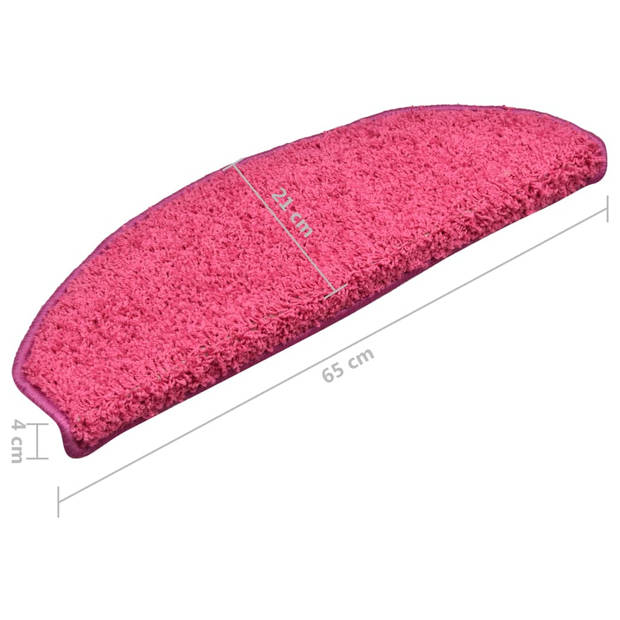 vidaXL Trapmatten 15 st 65x21x4 cm roze