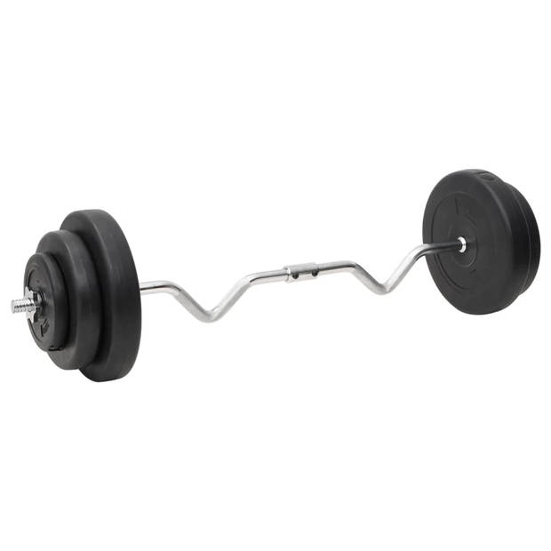 vidaXL Halterset met gewichten curl 60 kg