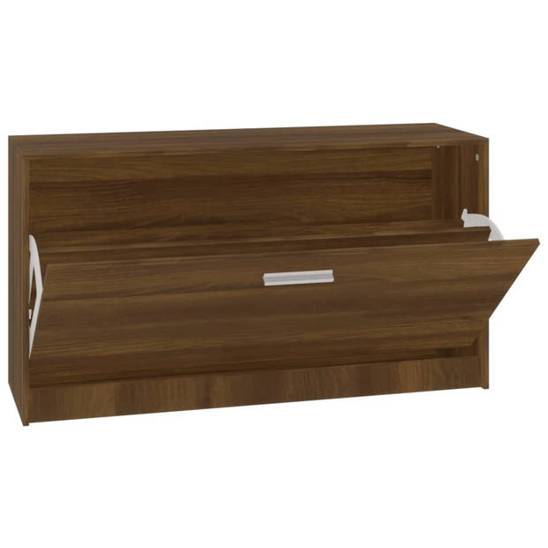 The Living Store Schoenenbank - Trendy praktisch - Bruineiken - 80 x 24 x 45 cm (B x D x H)