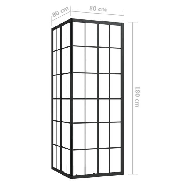 vidaXL Douchecabine 80x80x180 cm ESG