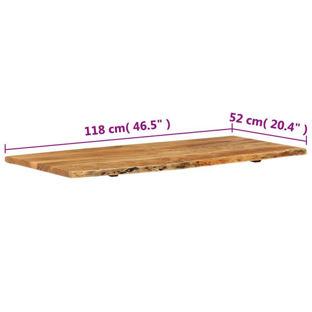 vidaXL Wastafelblad 114x52x2,5 cm massief acaciahout