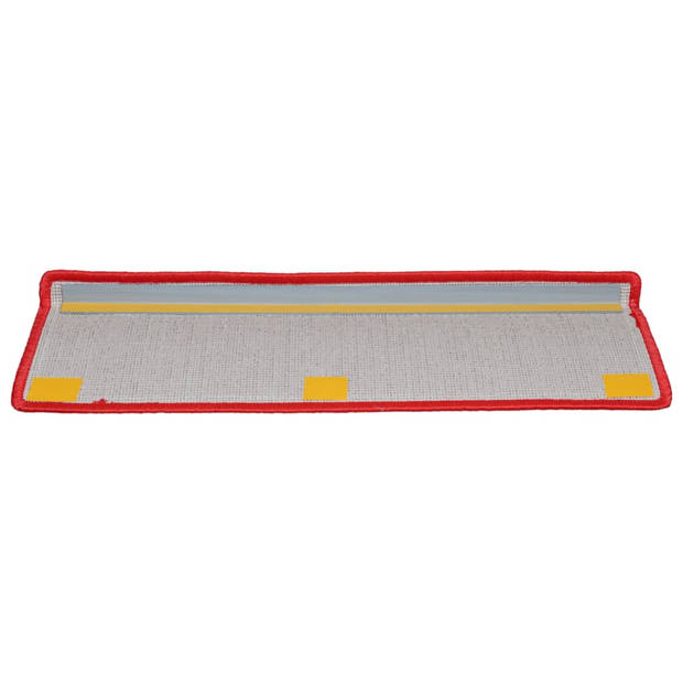 vidaXL Trapmatten 15 st 65x21x4 cm rood